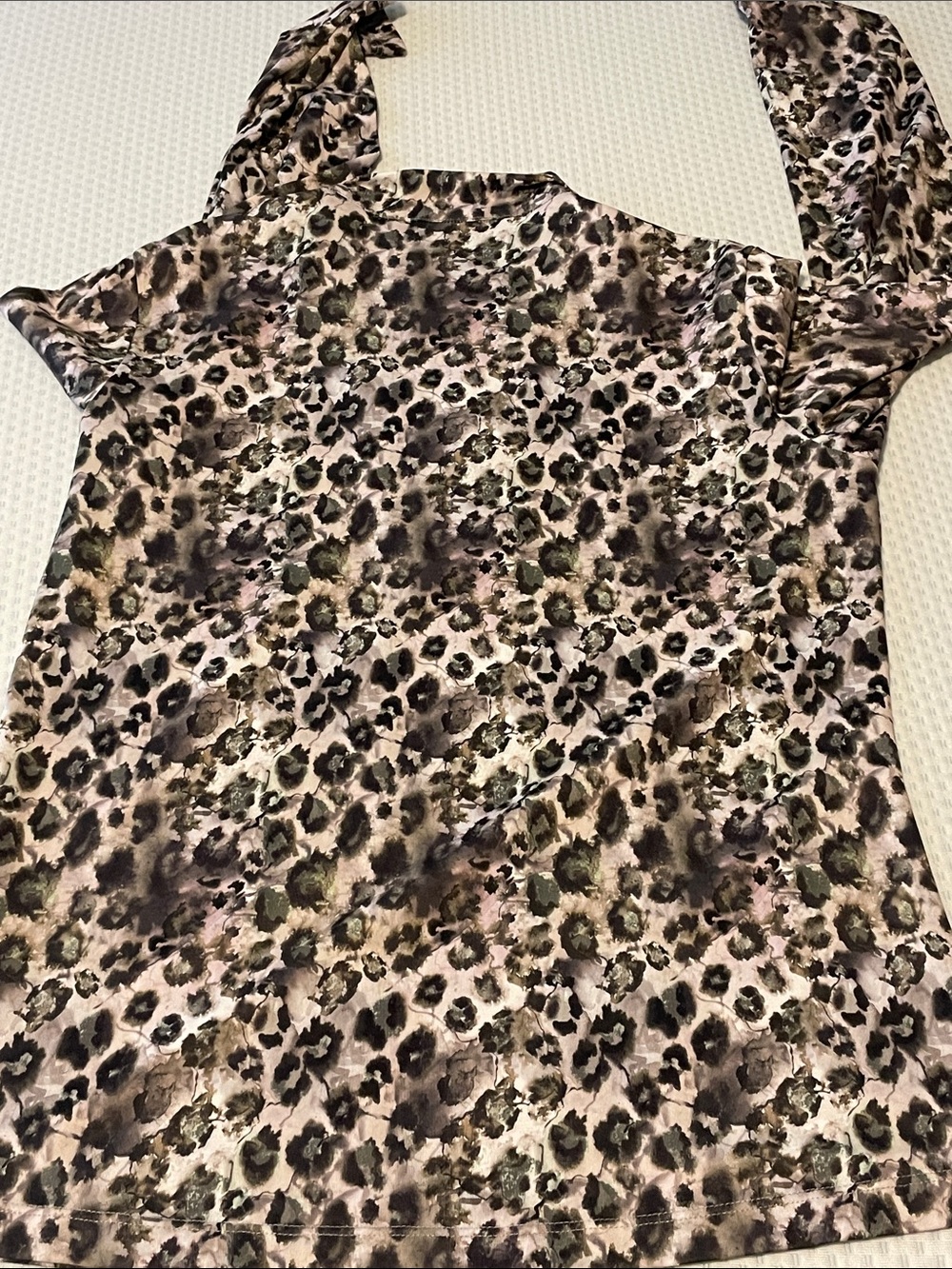 Daily Sports Leopard-Print Quarter-Zip Pullover in Neutral Tones - Picture 8 of 9